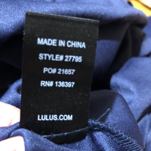 Lulu’s Navy Maxi Dress Prom Wedding Formal Removable Straps XS - Picture 8 of 9